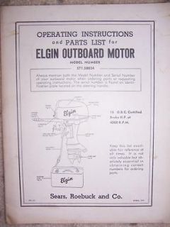 1953 elgin 571 58824 outboard manual part list  l