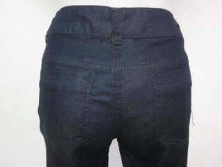 younique dark blue wash stirrup bottom jean leggings sz 3