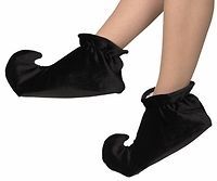 Adult Black Jester Halloween Party Costume Shoes Small Medium Large