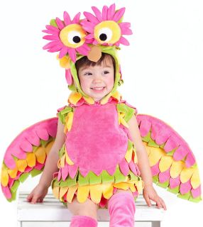 toddler kids girls pink owl halloween costume xs