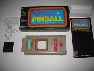 PINBALL FOR MICROVISION COMPLETE IN BOX WITH MANUAL + NEW STATIC 