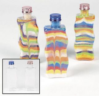Plastic Wavy Sand Art Bottles / LOT OF 12 BOTTLES / ARTS AND CRAFTS 