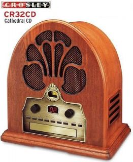 Crosley Cathedral Radio AM/FM w/CD Player Headphone Jack Function 