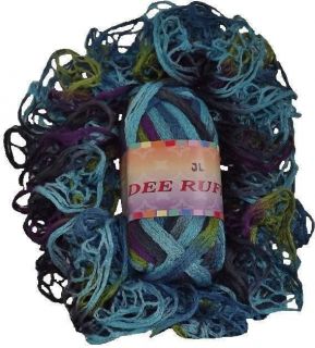Dee Ruffle fishnet (webbed) Net style yarn color 314 Blue Purple multi