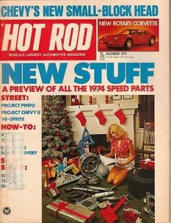 Hot Rod Magazine December 1973 Rotary Corvette Project Chevy II Stude 