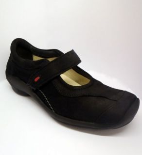 wolky 1662 ladies peron 2 black leather velcro slipon shoe