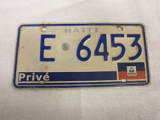 Newly listed HAITI PRIVE # E 6453 WITH COUNTRY FLAG RARE LICENSE PLATE