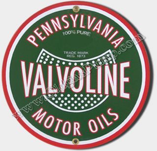 valvoline motor oils 9 porcelain gas pump sign time left