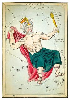 astronomy chart cepheus greek mythology king poster 