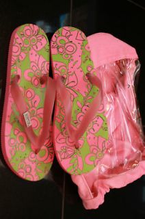 jazzercise pink green flip flop sandals with bag  10 50 buy 