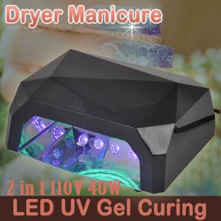   in 1 110V 40W LED UV Gel Curing Dryer Manicure Nail Art Lamp Tool