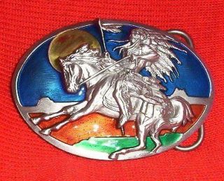   indian chief belt buckle western rodeo buckles expedited shipping