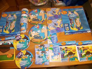Phineas and Ferb Birthday Party Supply Set HUGE Set for 8 Guests