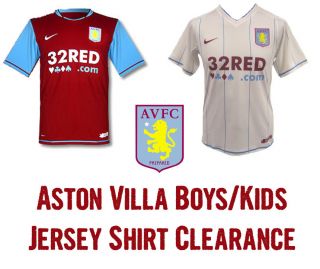 ASTON VILLA NIKE Boys Kids Junior Home & Away Jersey Shirt Soccer 