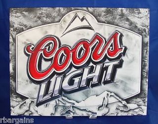 COORS LIGHT SILVER BULLET BEER Bar Metal Tin Sign Man Cave Garage 