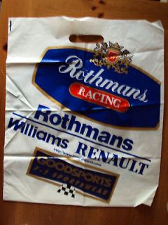 rothmans williams renault carrier bag formula one f1 location united