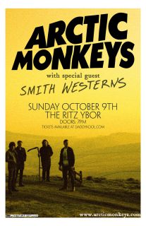 Arctic Monkeys * Original Concert Poster * with Smith Westerns * rare 