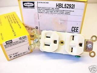 lot 6 hubbell receptacle hbl5292i 5 15r 6 15r 125