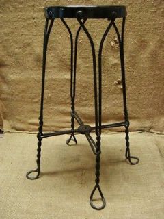   Cream Chair Stool Antique Old Stools Parlor Plant Stand Table 6406