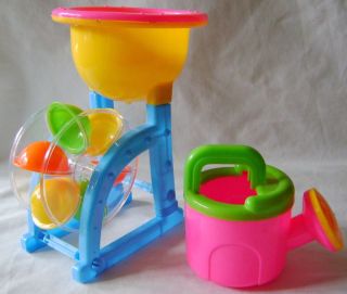 NEW WATER SAND BATH BEACH FUN PLAY SET WHEEL WITH WATERING CAN
