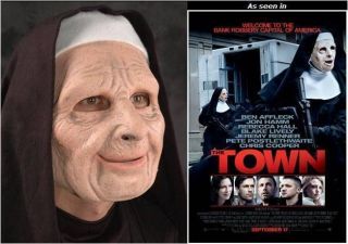 Nun Adult THE TOWN MOVIE Halloween Costume, Includes Mask & Gown