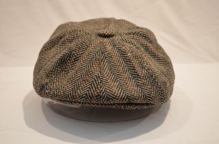   HERRINGBONE 1920,S RETRO VICTORIAN EDWARDIAN NEWSBOY BAKERBOY HATS