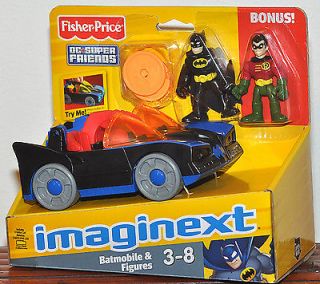 2012 Fisher Price Imaginext Batman & Robin TV 1966 Batmobile with 
