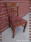 Antique Carved Tiger Oak Gothic Side Dining Chair vintage