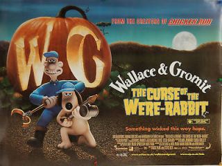 2005 The Curse of Were Rabbit Wallace and Gromit ORIGINAL British Quad 