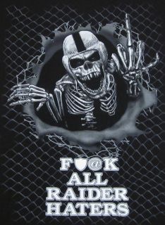 NFL Oakland RAIDERS T shirt RAIDER NATION Pirate Skull Tee Adult XL 