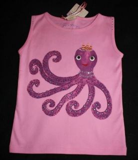 nwt lemon loves lime pink octopus bling tank top shirt 5t 5