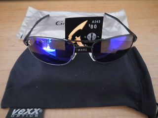 gattaca sunglasses with blue lenses and case 