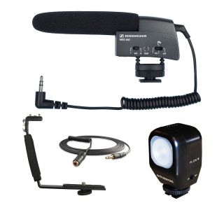   MKE 400 Mic, Polaroid Video Light, Lighting Bracket & 3.5mm Cable