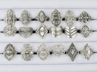 wholesale lots 100 pcs mix style elegant alloy rings from