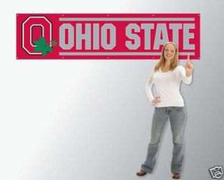ohio state buckeyes 2 x 8 fabric banner time left