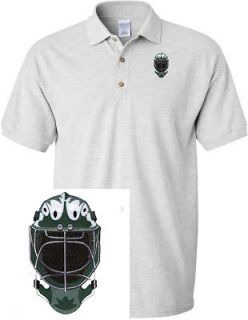 Goalie Helmet Sports Soccer Golf Embroidered Embroidery Polo Shirt