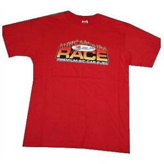 byron racing fuel red tee shirt short sleeve large time