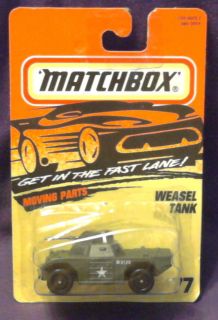 MATCHBOX Weasel Tank # 77 Die Cast Collectible NEW NIB Car Truck US 