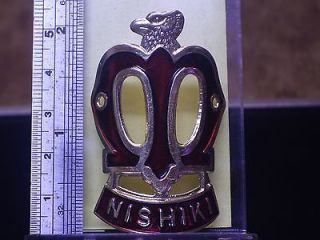 nos 80 s nishiki embossed bicycle name plate head badge