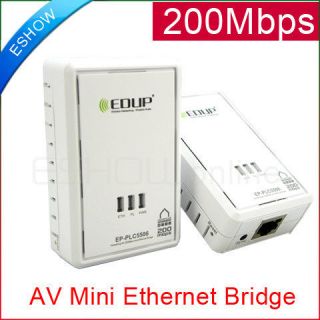 200Mbps wireless Network Adapter Home plug AV Mini Ethernet Bridge PLC 