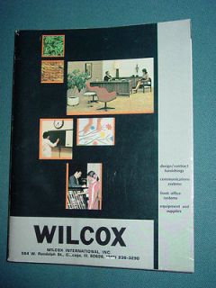 Vintage WILCOX Catalog motel office furniture industrial mid century 