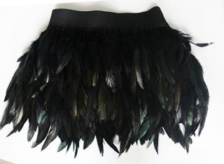 black feather skirt fancy dress cosplay