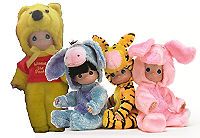 Disney Parks Precious Moments Pooh Tigger Piglet 3 Doll Set 5099 5101 