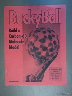 Vintage Mondo Tronics Buckyball Carbon Molecule Model Toy Instructions 