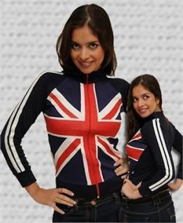 great britain british flag ladies zip jacket