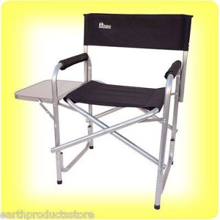 earth extra heavy duty folding directors chair w convenient side