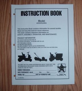 MURRAY 405005X99A RIDING MOWER OWNERS MANUAL WITH ILLUSTRATED PARTS 