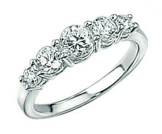925 STERLING SILVER ENGAGEMENT PROMISE RING FAKE DIAMOND LADY WOMEN SZ 