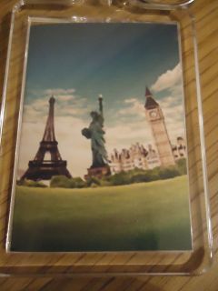 London Paris New York Keyring   GIFT Eiffel Tower Statue of Liberty 