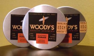 WOODYS QUALITY GROOMING HEADWAX POMADE HIGH SHINE FIRM FLEXIBLE 